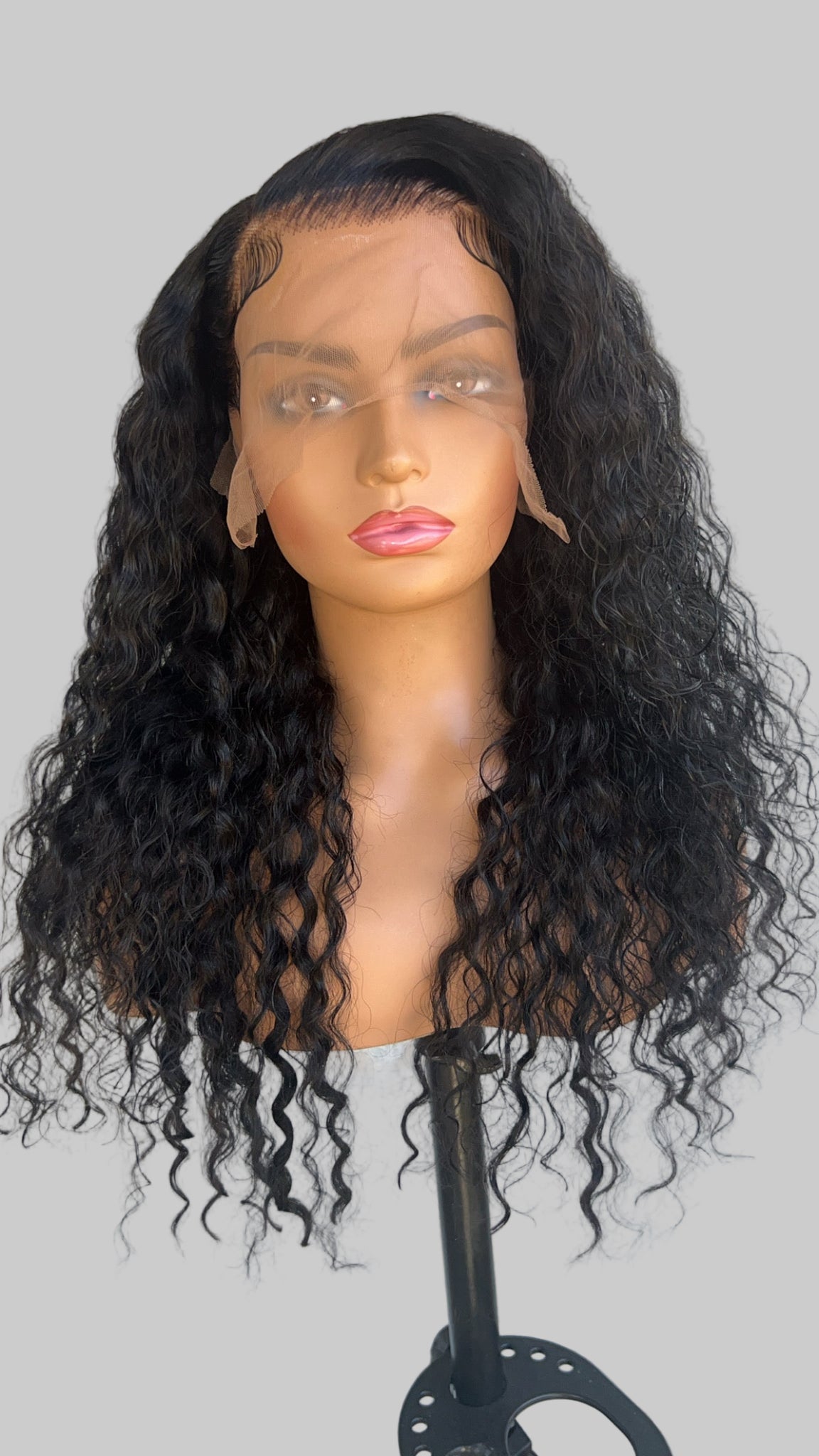 22-24” 100% Human hair Deep Wave 13x4 Frontal wig