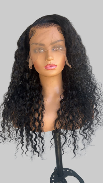 22-24” 100% Human hair Deep Wave 13x4 Frontal wig