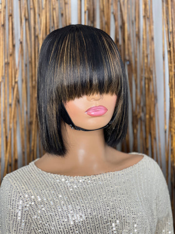 Razor Bob wig with Bangs